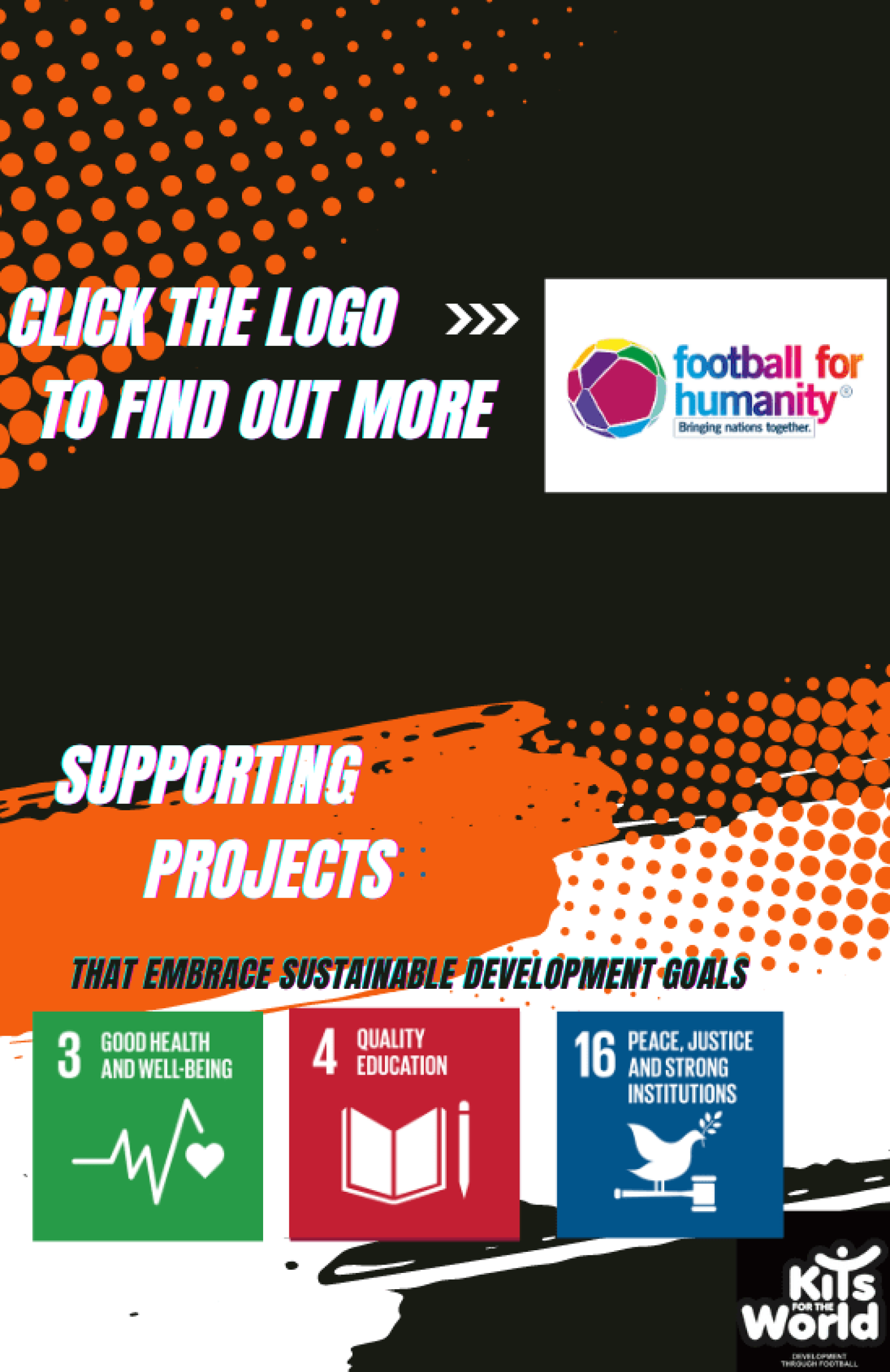 Football For Humanity and kits for the world SUSTAINABLE_DEVELOPMENT_GOALS_SDG3