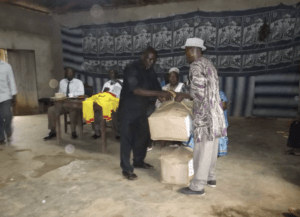 UAC using the football kits donated by Kits for the World