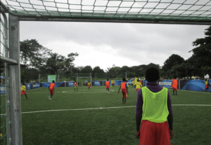 UAC using the football kits donated by Kits for the World